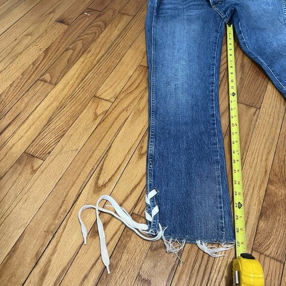 AMO Babe Lace Up Straight Leg Jeans‎ in Love Note Size 25 - Picture 7 of 9